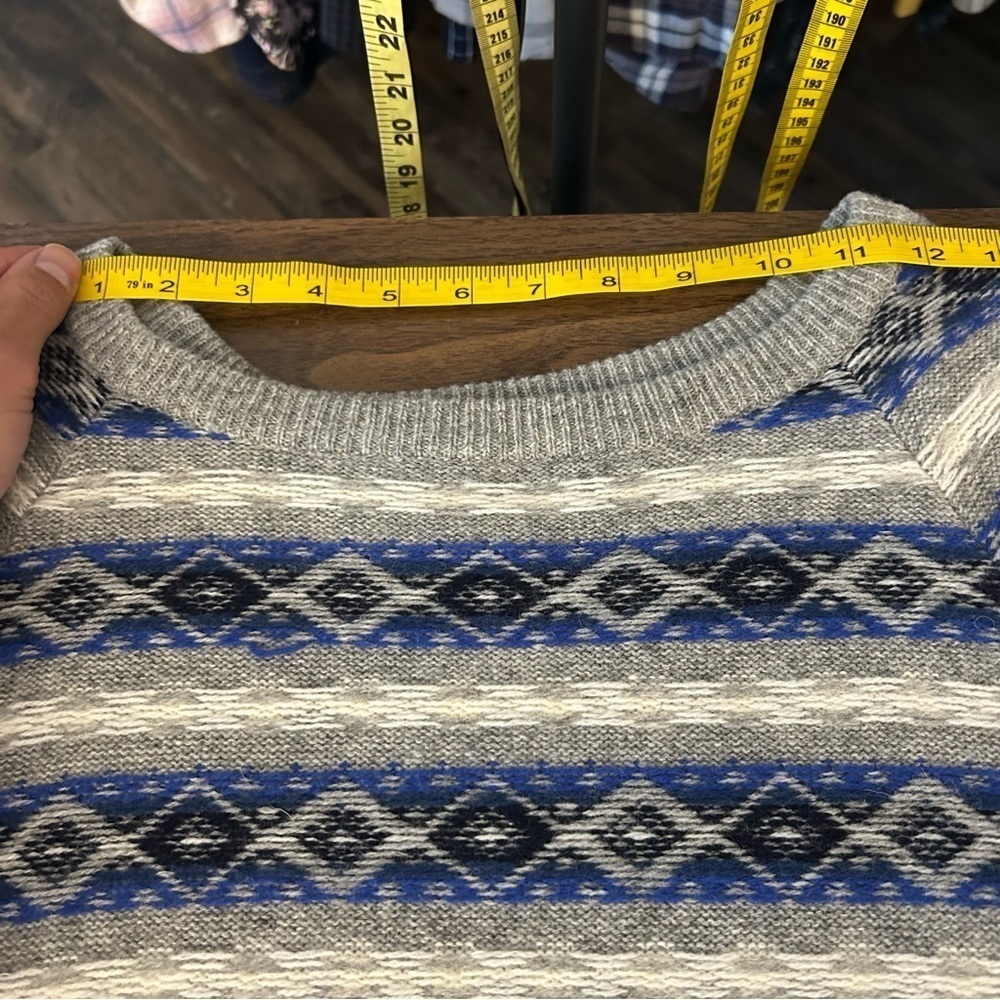 NWT Joe Fresh Gray and Blue Crew Neck Sweater XS - Picture 8 of 11